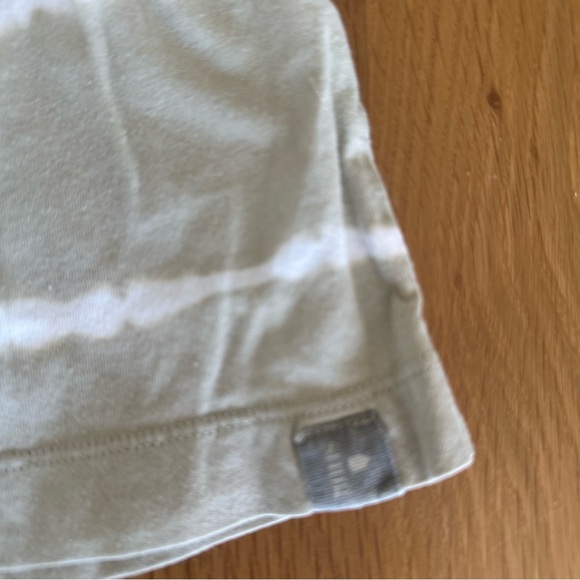 Adorable Light Beige / Kaki Green Kids Dress with Ruffled Sleeves - Picture 2 of 2